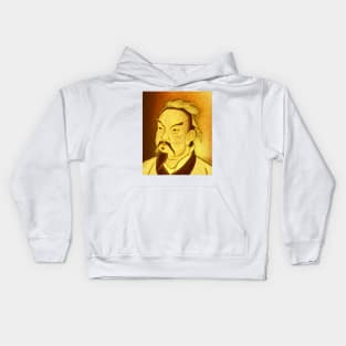 Sun Tzu Golden Portrait | Sun Tzu Artwork 8 Kids Hoodie